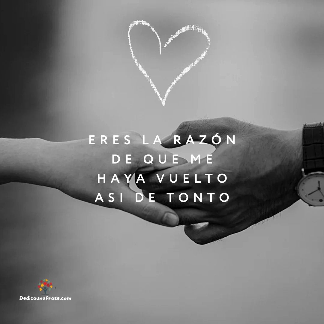 Eres la razón de que me haya vuelto asi de tonto