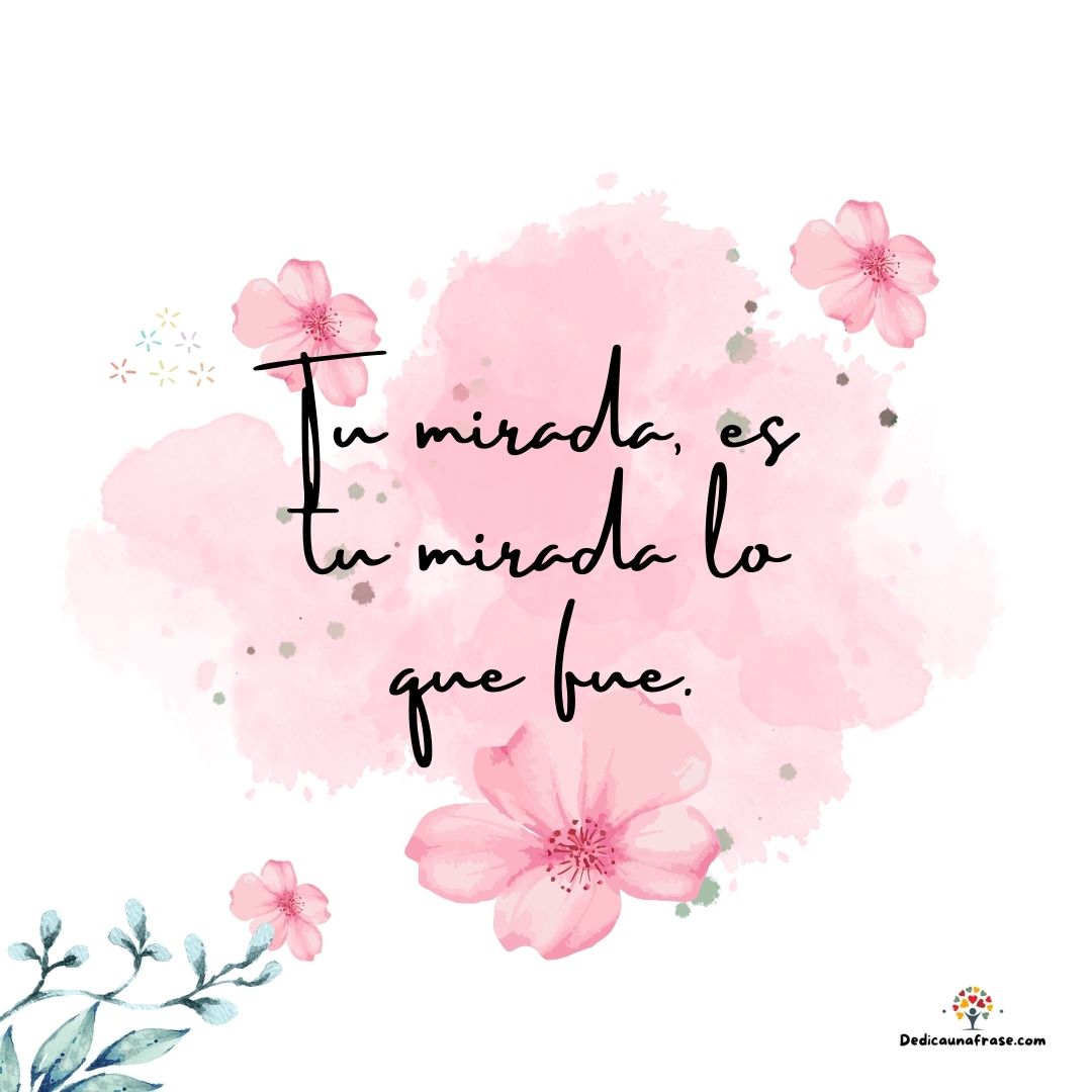Tu mirada, es tu mirada lo que fue.