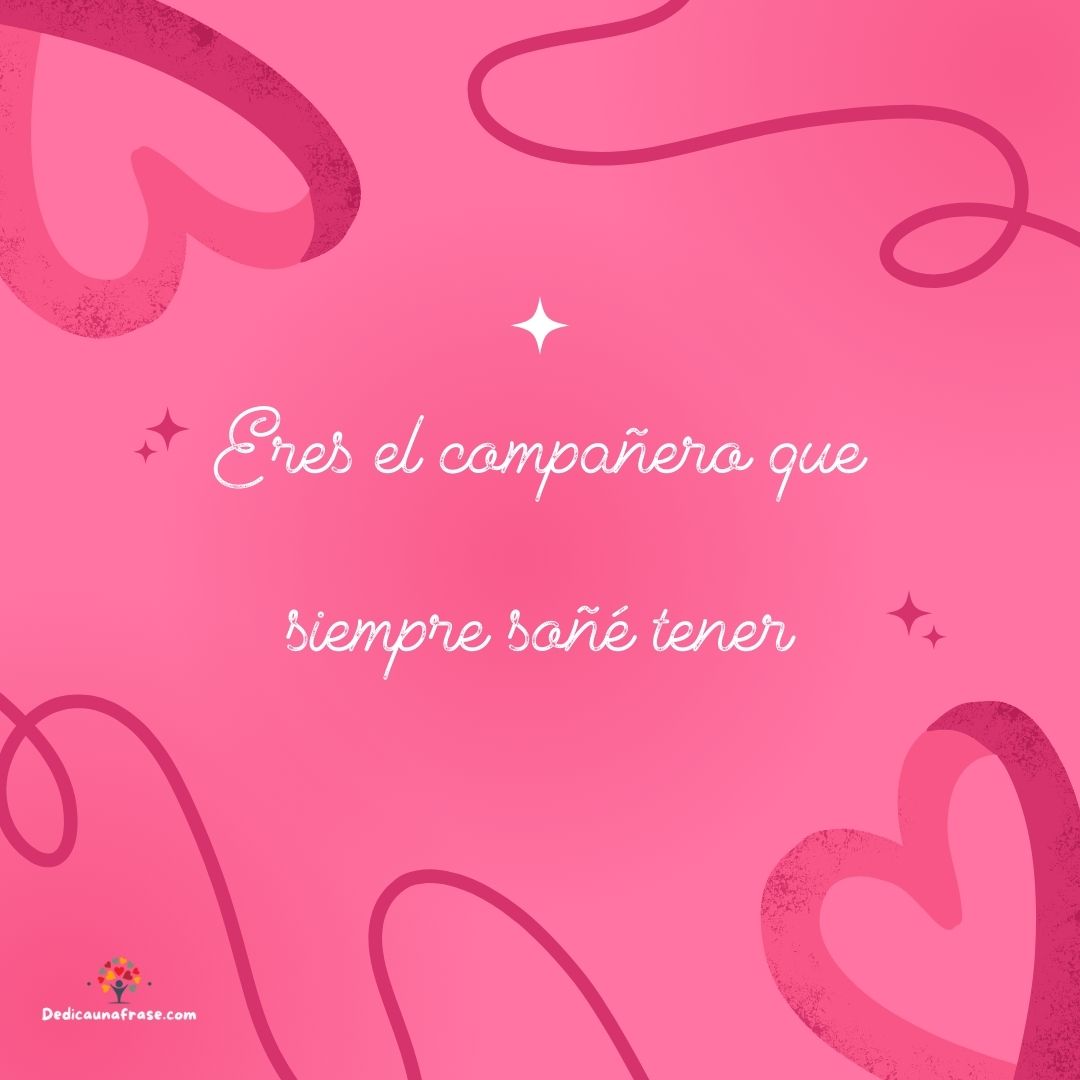Eres el compañero que siempre soñé tener