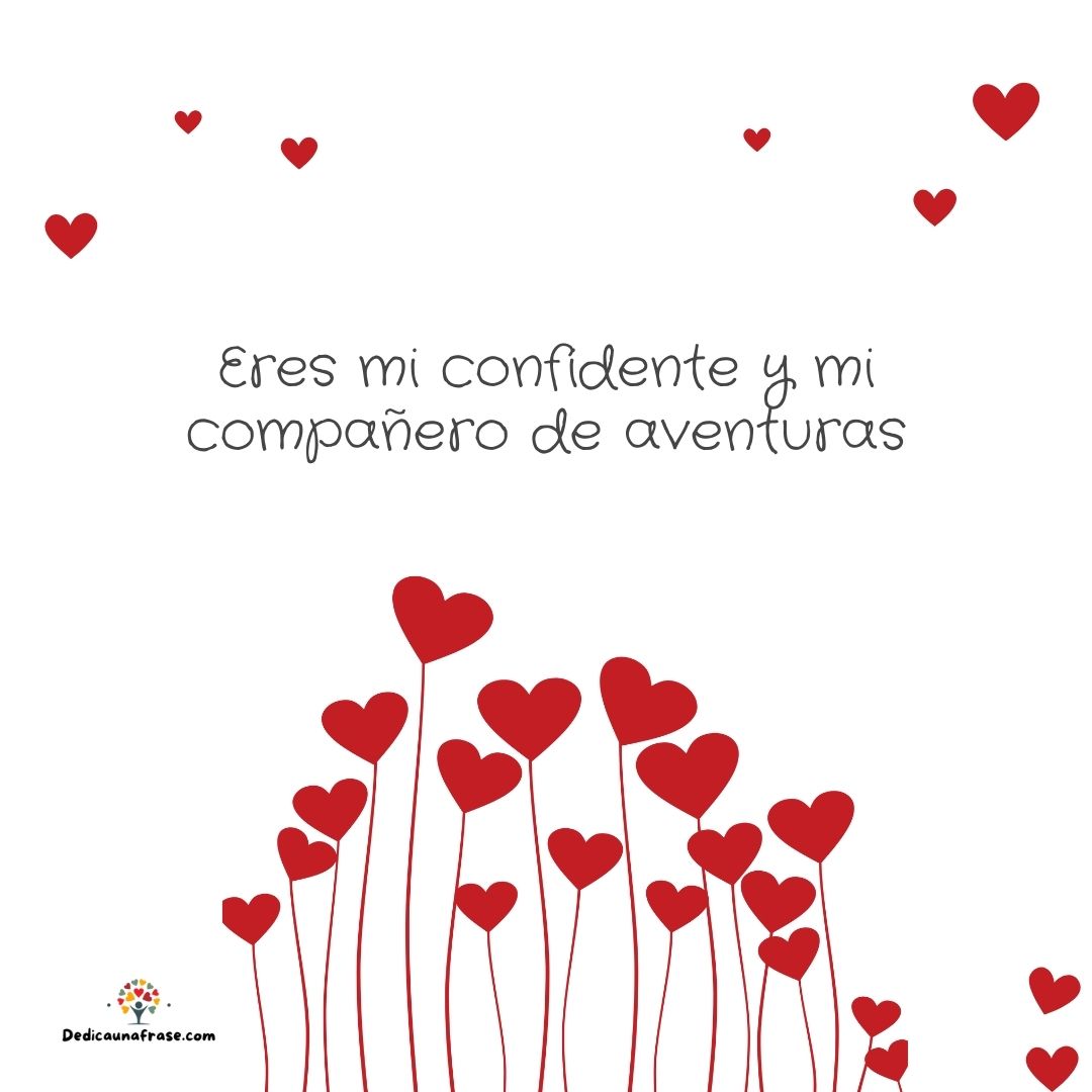 Eres mi confidente y mi compañero de aventuras