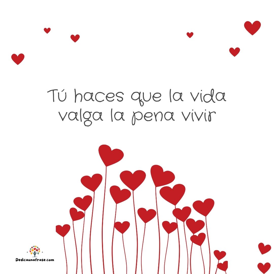 Tú haces que la vida valga la pena vivir