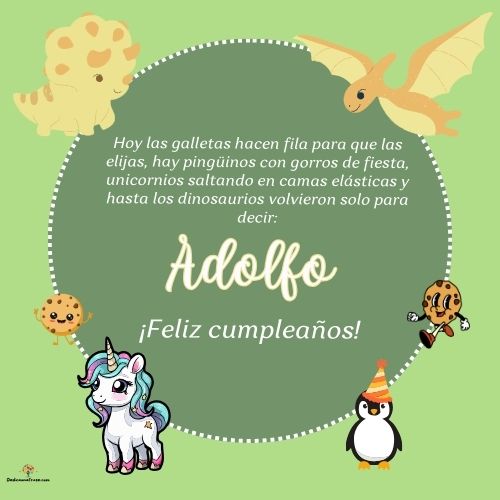 Adolfo. Hoy las galletas hacen fila para que las elijas, hay pingüinos con gorros de fiest