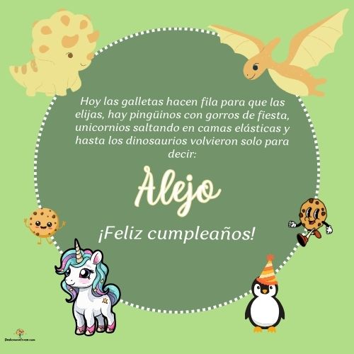Alejo. Hoy las galletas hacen fila para que las elijas, hay pingüinos con gorros de fiesta