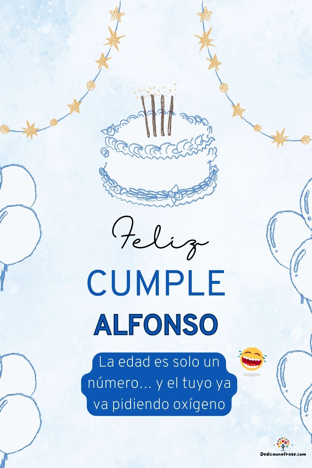 Alfonso. La edad es solo un número… y el tuyo ya va pidiendo oxígeno ¡Feliz cumpleaños!