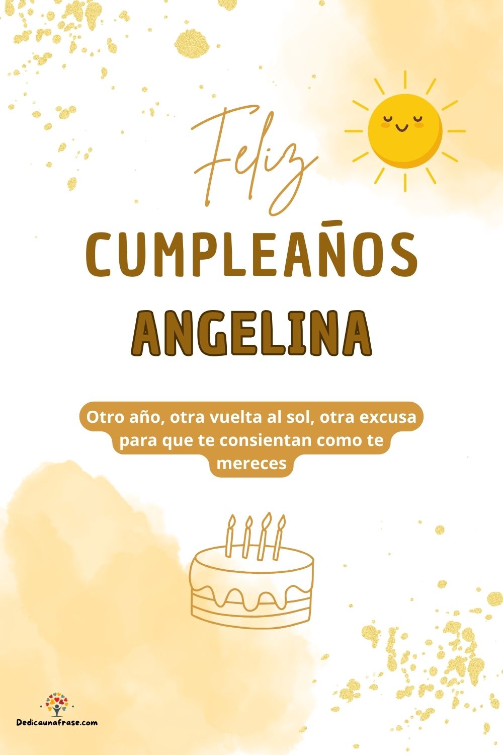 Angelina. Otro año, otra vuelta al sol, otra excusa para que te consientan como te mereces