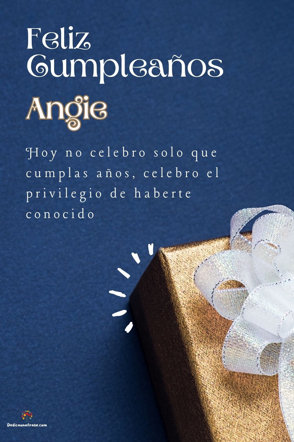 Angie. Hoy no celebro solo que cumplas años, celebro el privilegio de haberte conocido ¡Fe