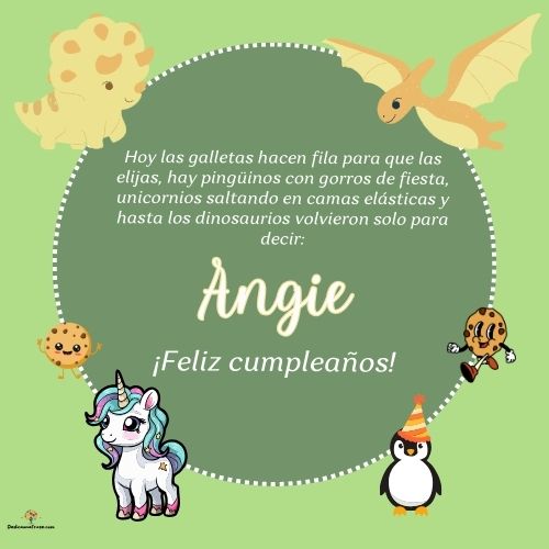 Angie. Hoy las galletas hacen fila para que las elijas, hay pingüinos con gorros de fiesta