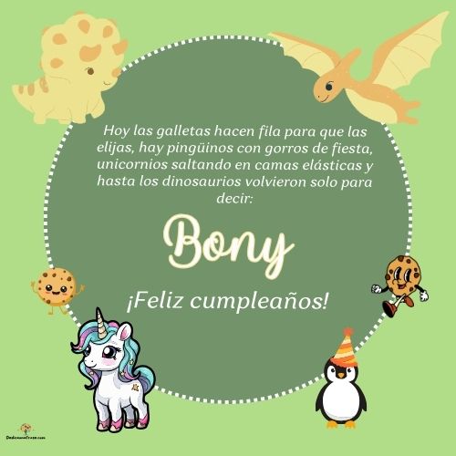 Bony. Hoy las galletas hacen fila para que las elijas, hay pingüinos con gorros de fiesta,