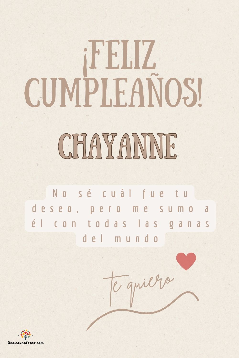Chayanne. No sé cuál fue tu deseo, pero me sumo a él con todas las ganas del mundo ¡Feliz