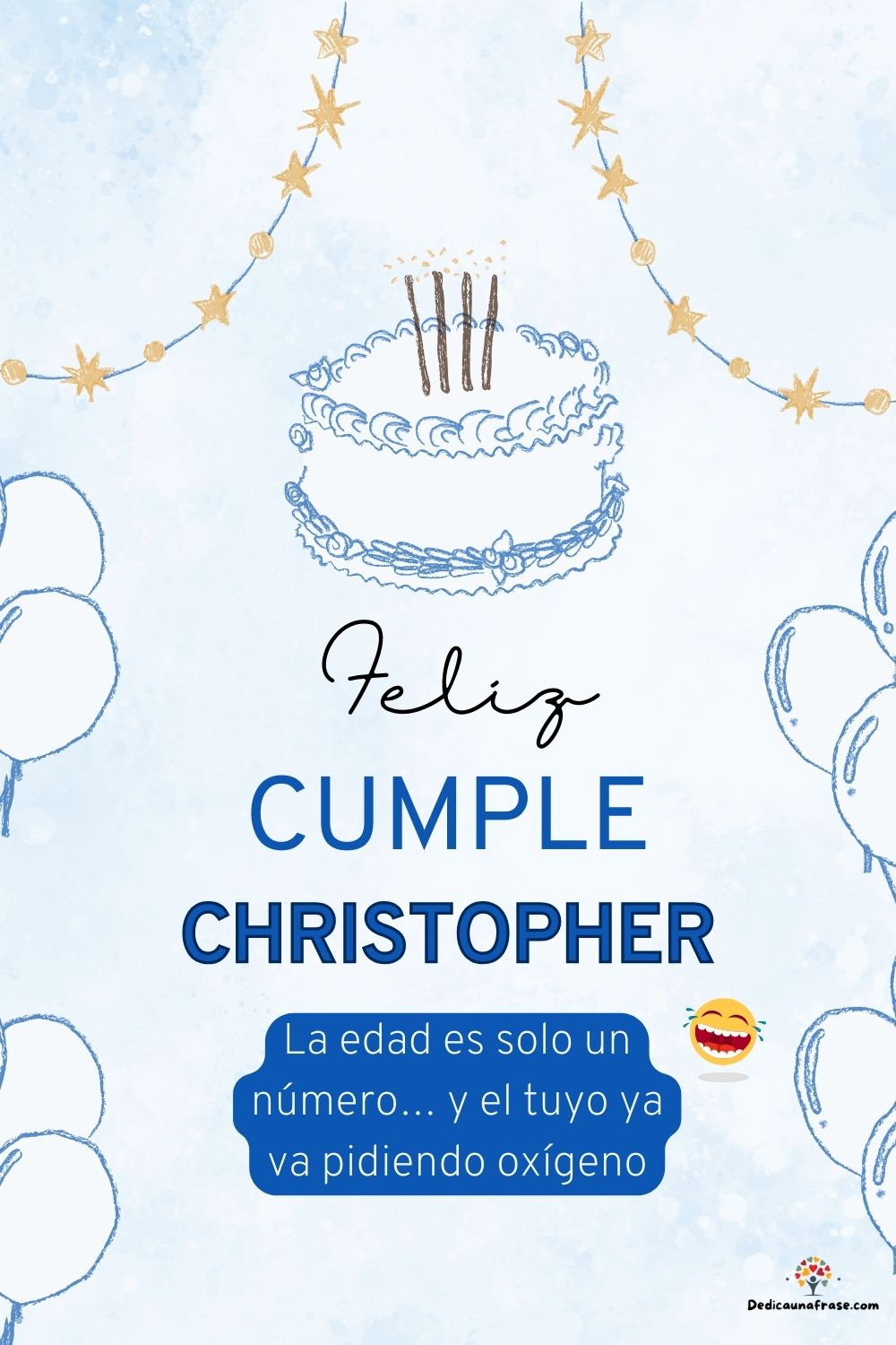 Christopher. La edad es solo un número… y el tuyo ya va pidiendo oxígeno ¡Feliz cumpleaños
