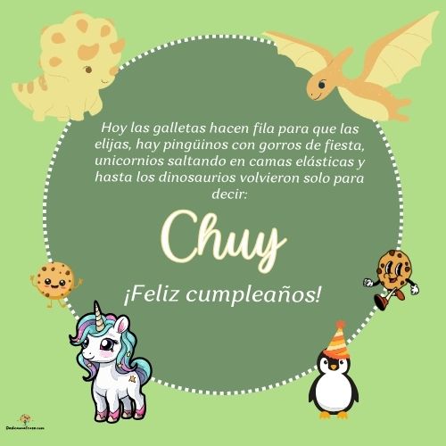 Chuy. Hoy las galletas hacen fila para que las elijas, hay pingüinos con gorros de fiesta,