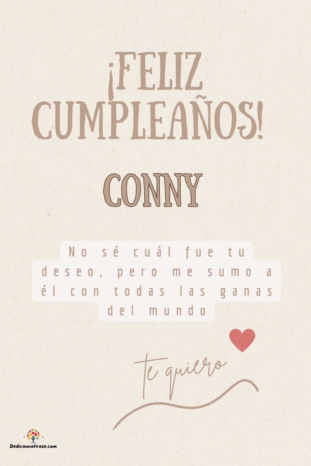 Conny. No sé cuál fue tu deseo, pero me sumo a él con todas las ganas del mundo ¡Feliz cum