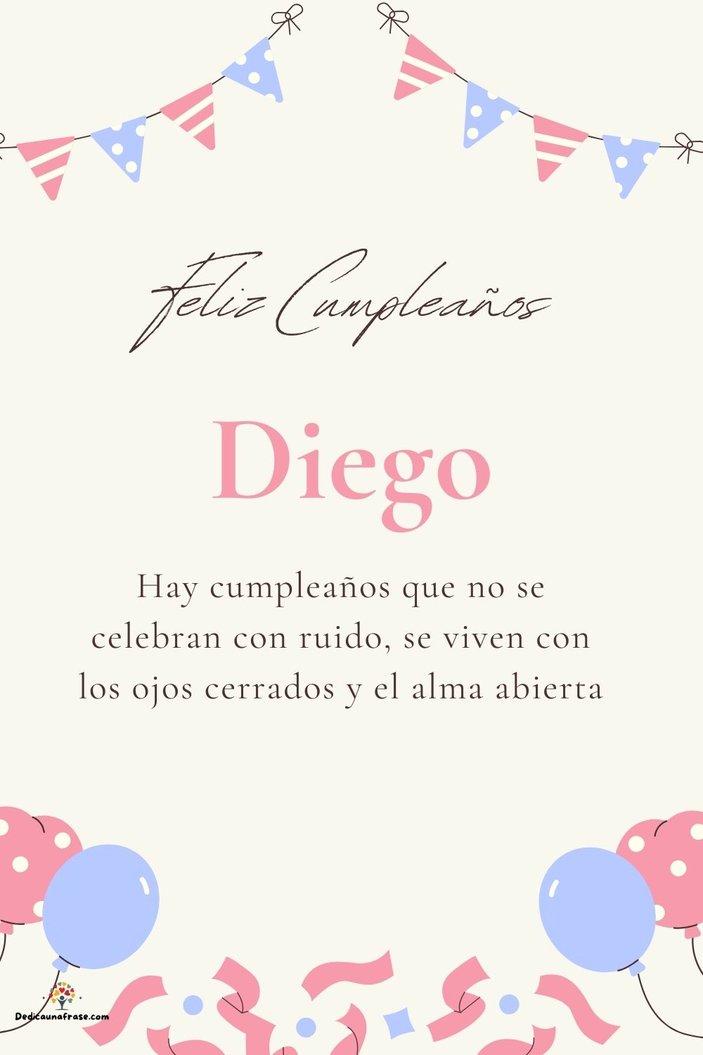 Diego. Hay cumpleaños que no se celebran con ruido, se viven con los ojos cerrados y el al