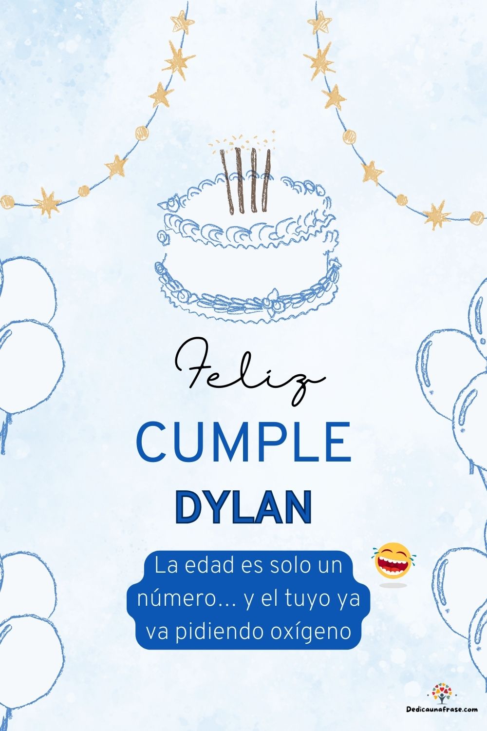 Dylan. La edad es solo un número… y el tuyo ya va pidiendo oxígeno ¡Feliz cumpleaños!