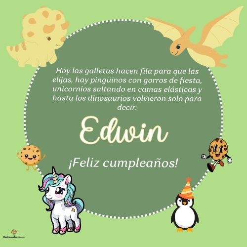 Edwin. Hoy las galletas hacen fila para que las elijas, hay pingüinos con gorros de fiesta