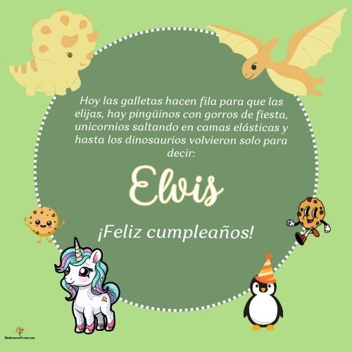Elvis. Hoy las galletas hacen fila para que las elijas, hay pingüinos con gorros de fiesta