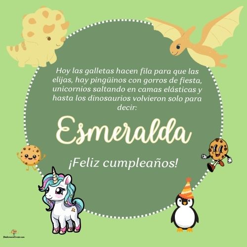 Esmeralda. Hoy las galletas hacen fila para que las elijas, hay pingüinos con gorros de fi