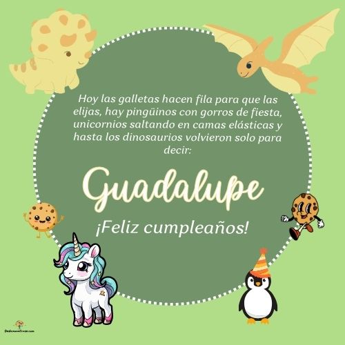 Guadalupe. Hoy las galletas hacen fila para que las elijas, hay pingüinos con gorros de fi