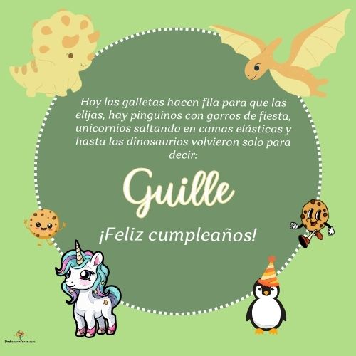 Guille. Hoy las galletas hacen fila para que las elijas, hay pingüinos con gorros de fiest