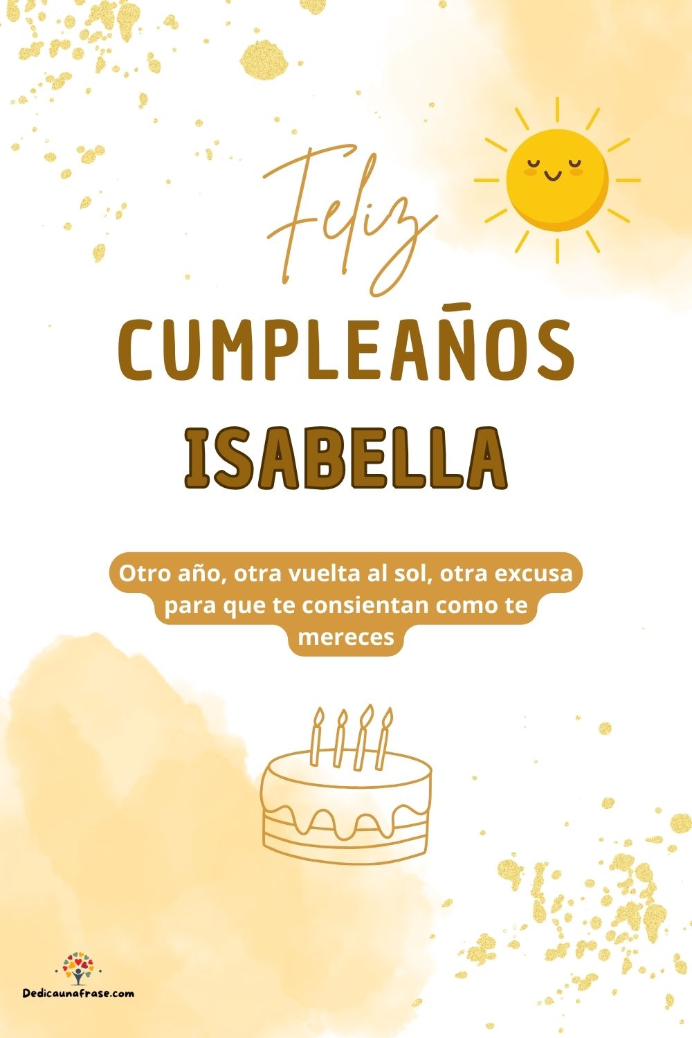 Isabella. Otro año, otra vuelta al sol, otra excusa para que te consientan como te mereces