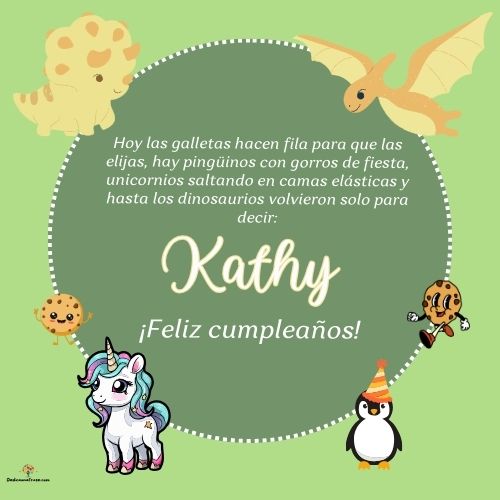 Kathy. Hoy las galletas hacen fila para que las elijas, hay pingüinos con gorros de fiesta