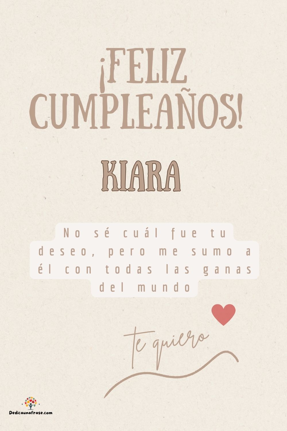 Kiara. No sé cuál fue tu deseo, pero me sumo a él con todas las ganas del mundo ¡Feliz cum