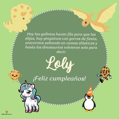 Loly. Hoy las galletas hacen fila para que las elijas, hay pingüinos con gorros de fiesta,