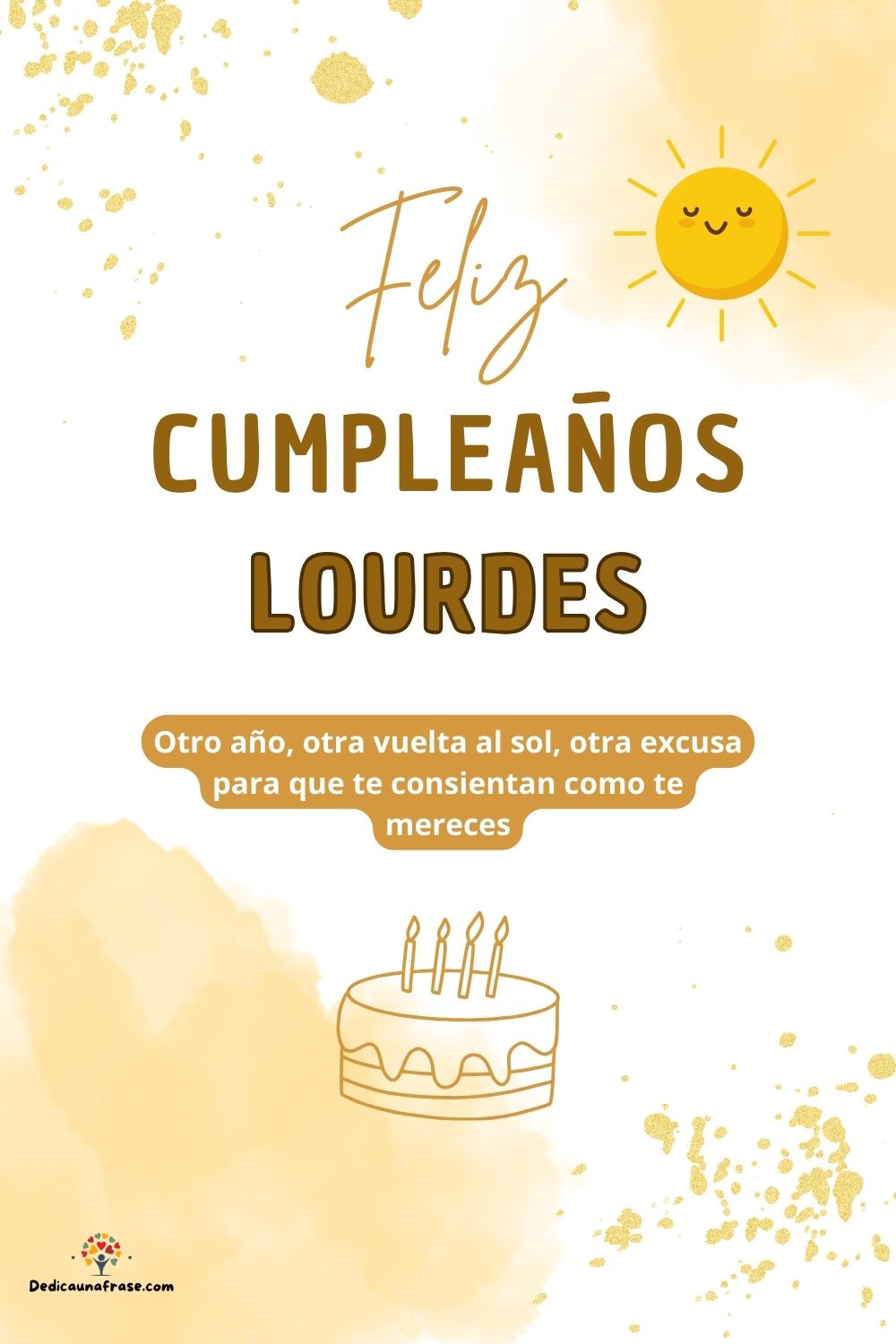 Lourdes. Otro año, otra vuelta al sol, otra excusa para que te consientan como te mereces 