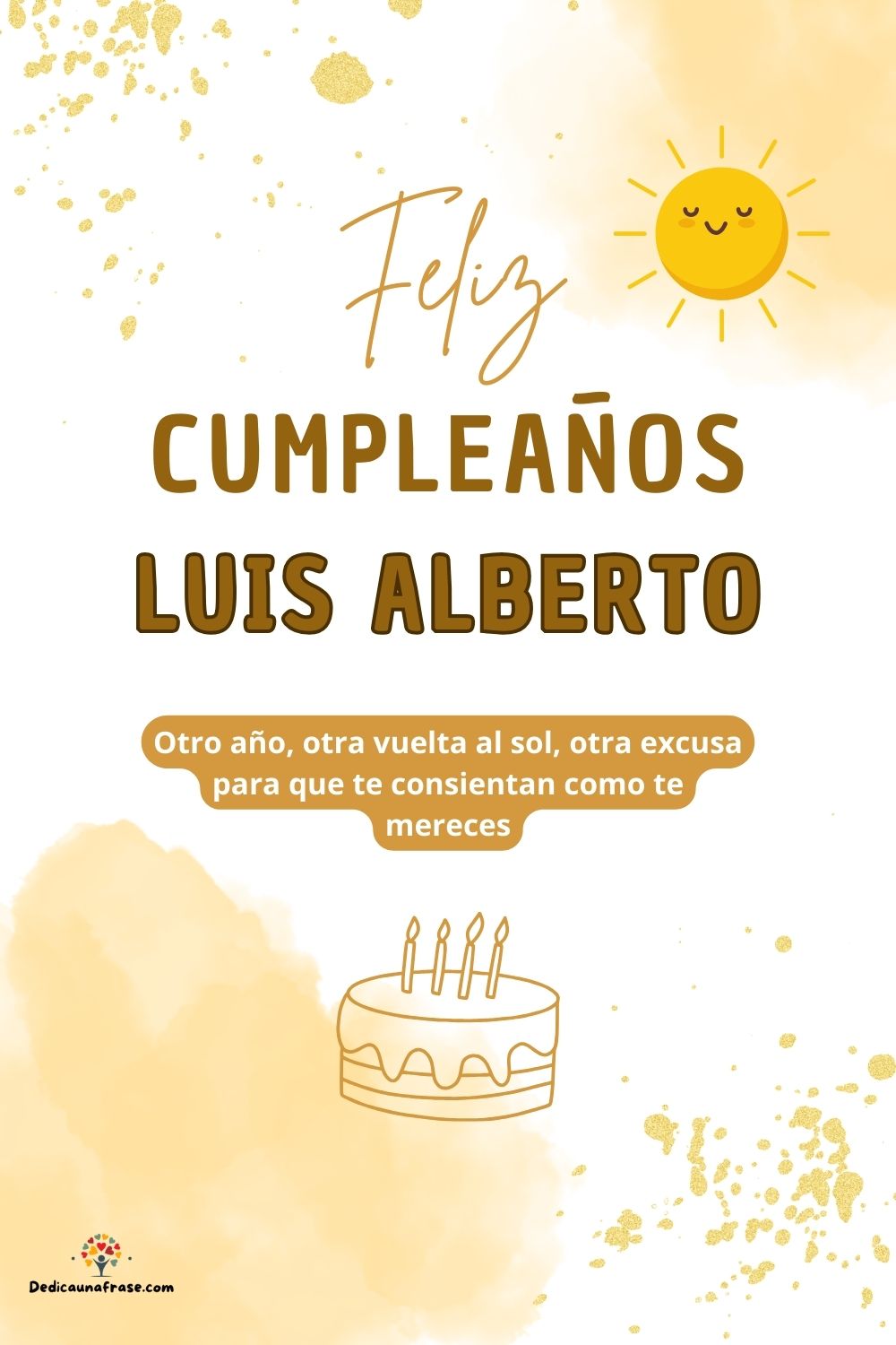 Luis Alberto. Otro año, otra vuelta al sol, otra excusa para que te consientan como te mer
