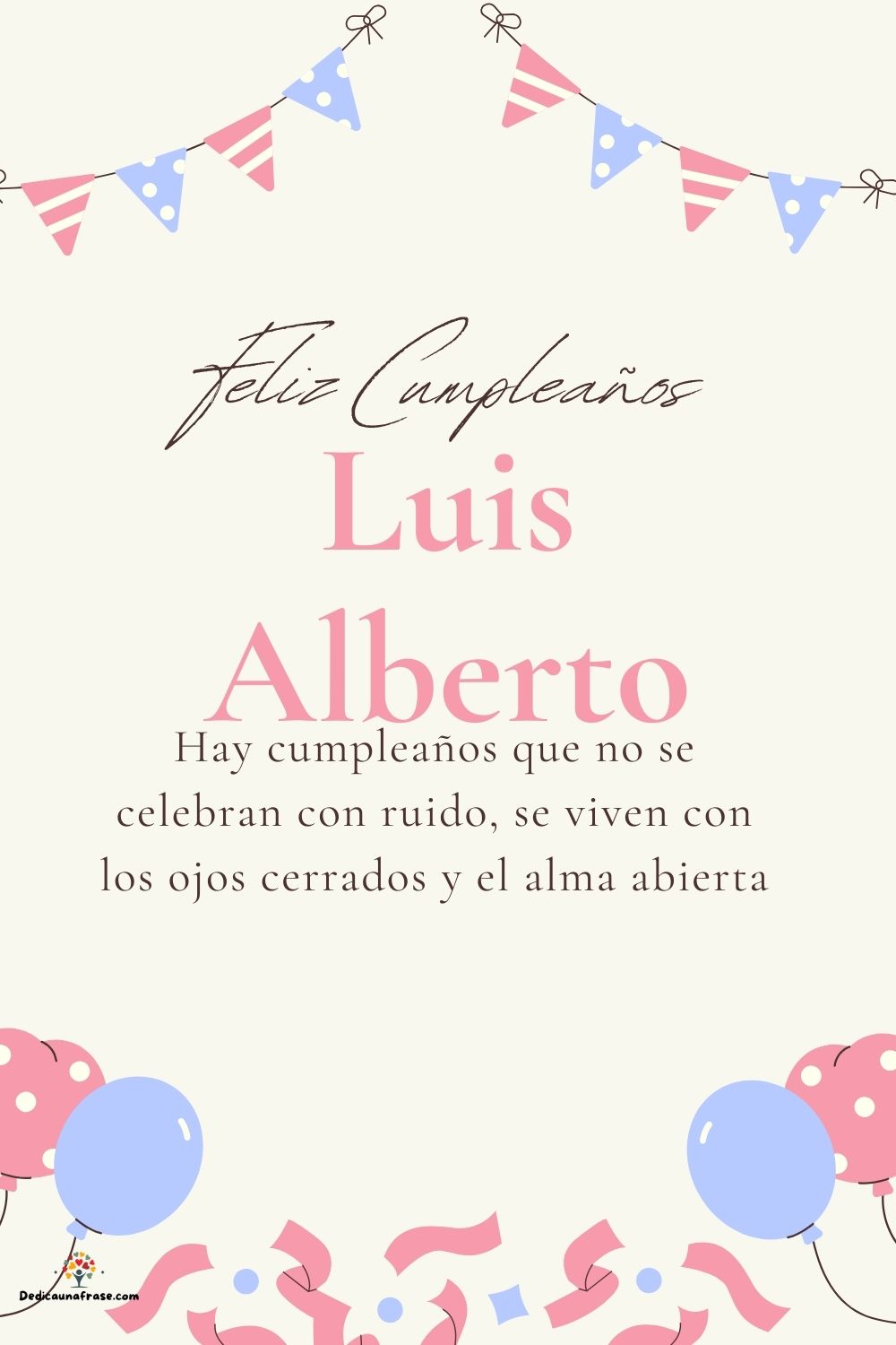 Luis Alberto. Hay cumpleaños que no se celebran con ruido, se viven con los ojos cerrados