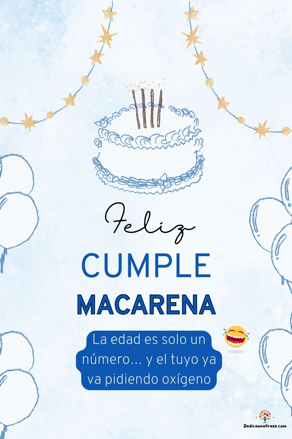Macarena. La edad es solo un número… y el tuyo ya va pidiendo oxígeno ¡Feliz cumpleaños!