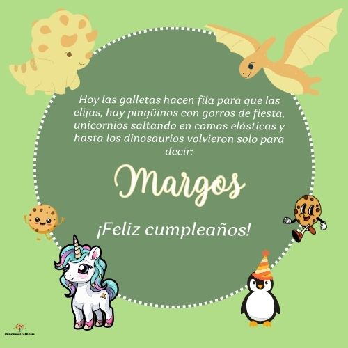 Margos. Hoy las galletas hacen fila para que las elijas, hay pingüinos con gorros de fiest