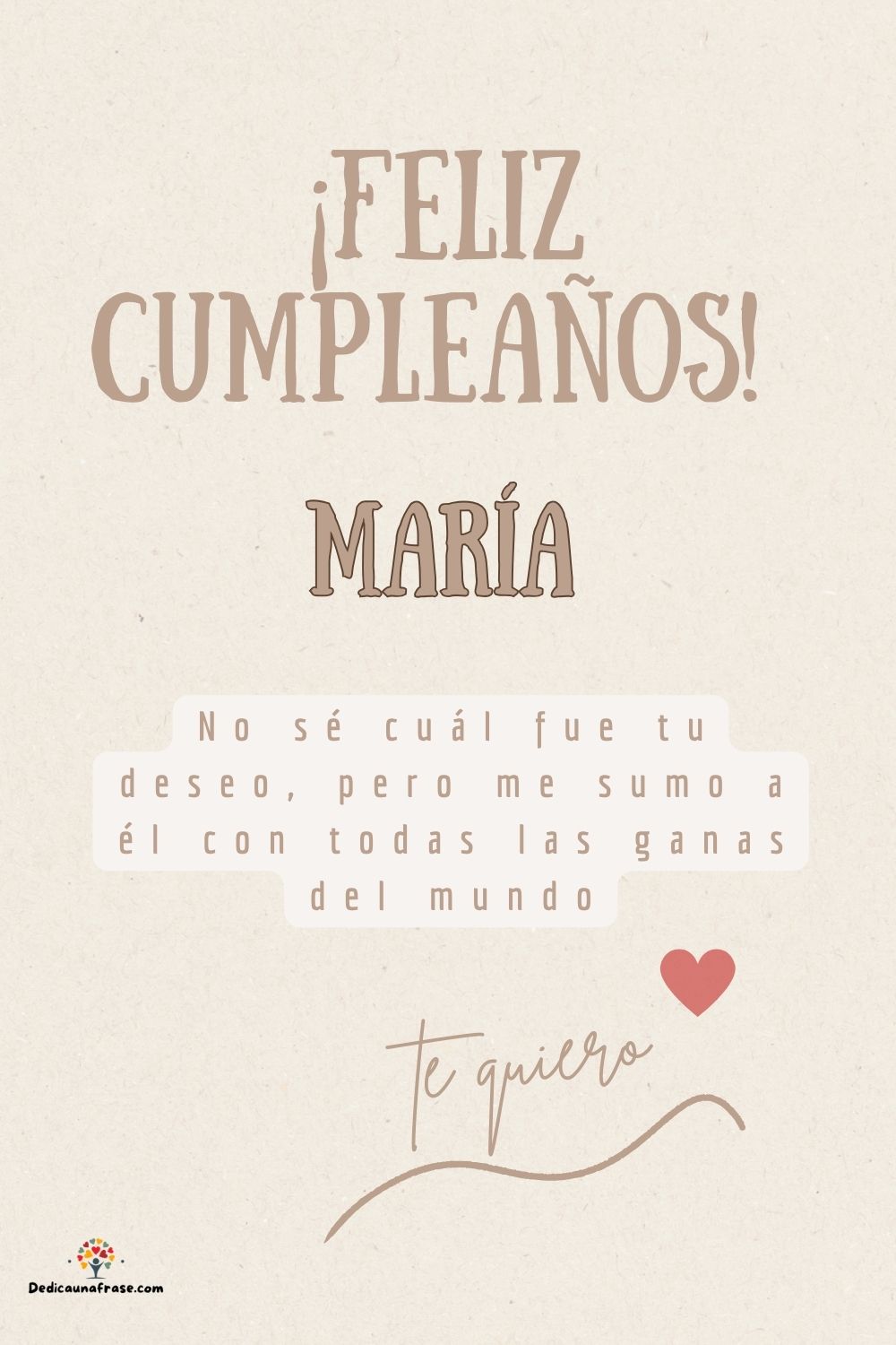 María. No sé cuál fue tu deseo, pero me sumo a él con todas las ganas del mundo ¡Feliz cum