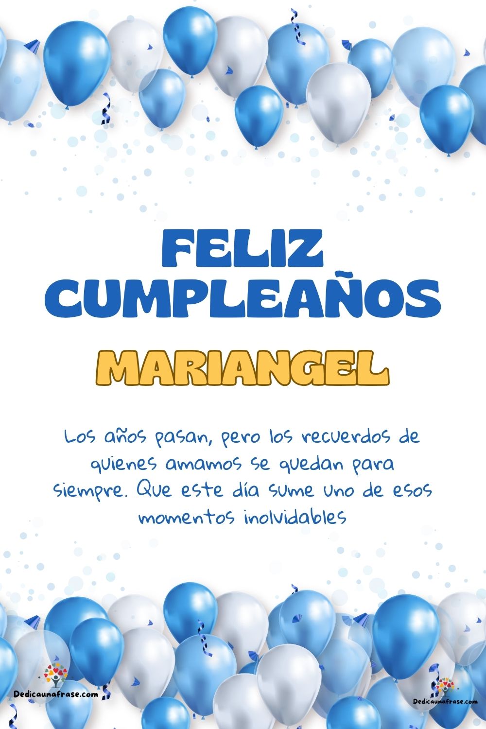 Mariangel. Los años pasan, pero los recuerdos de quienes amamos se quedan para siempre. Qu