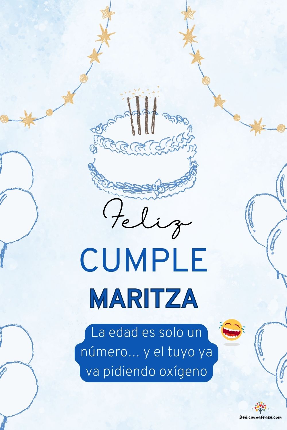 Maritza. La edad es solo un número… y el tuyo ya va pidiendo oxígeno ¡Feliz cumpleaños!