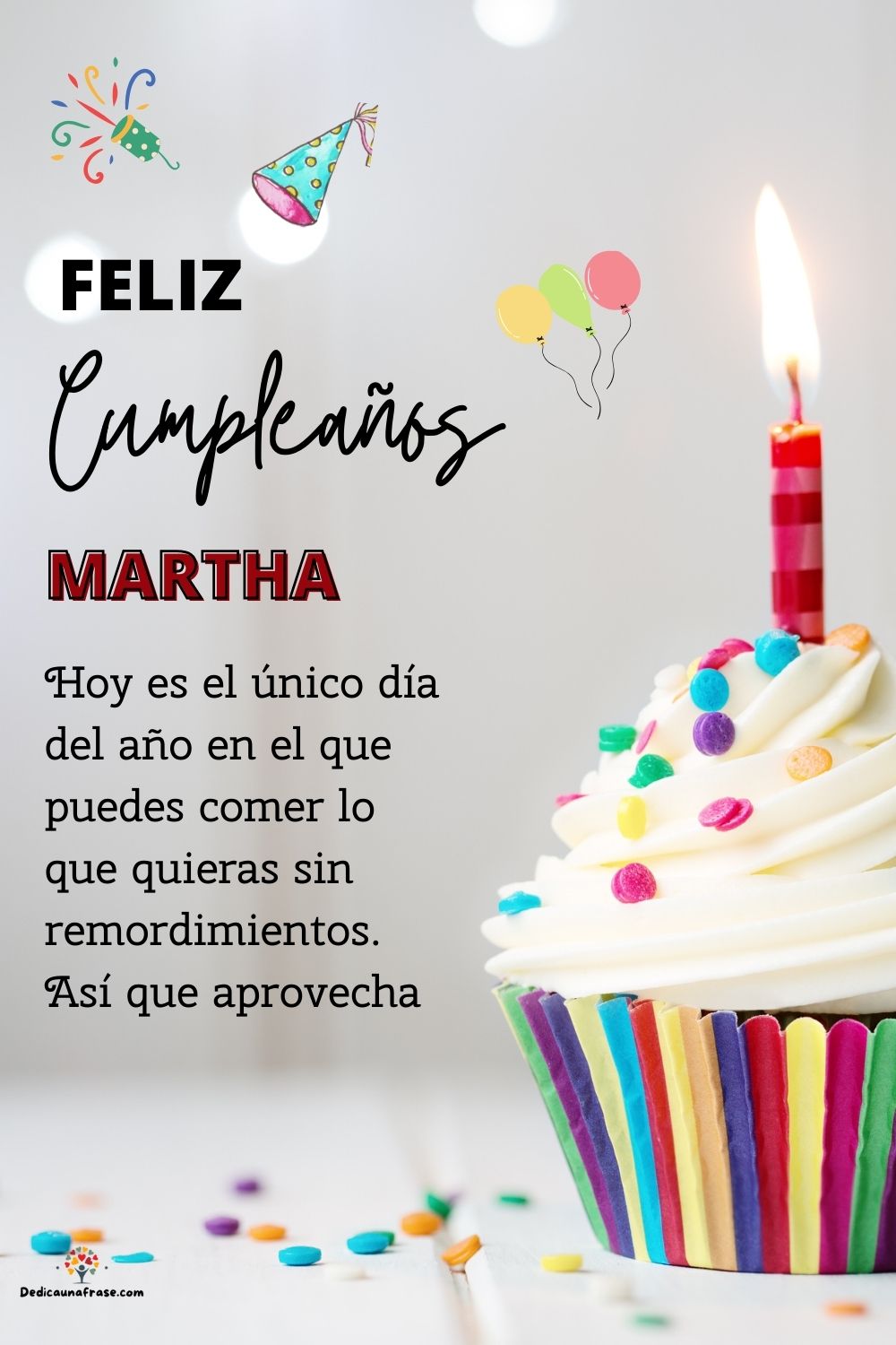 Martha. Hoy es el único día del año en el que puedes comer lo que quieras sin remordimient