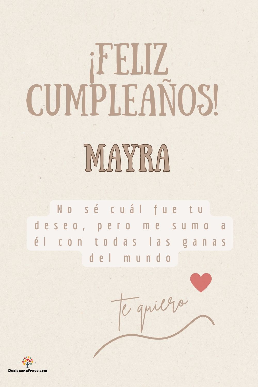 Mayra. No sé cuál fue tu deseo, pero me sumo a él con todas las ganas del mundo ¡Feliz cum