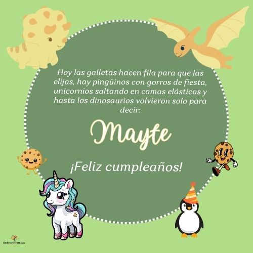 Mayte. Hoy las galletas hacen fila para que las elijas, hay pingüinos con gorros de fiesta
