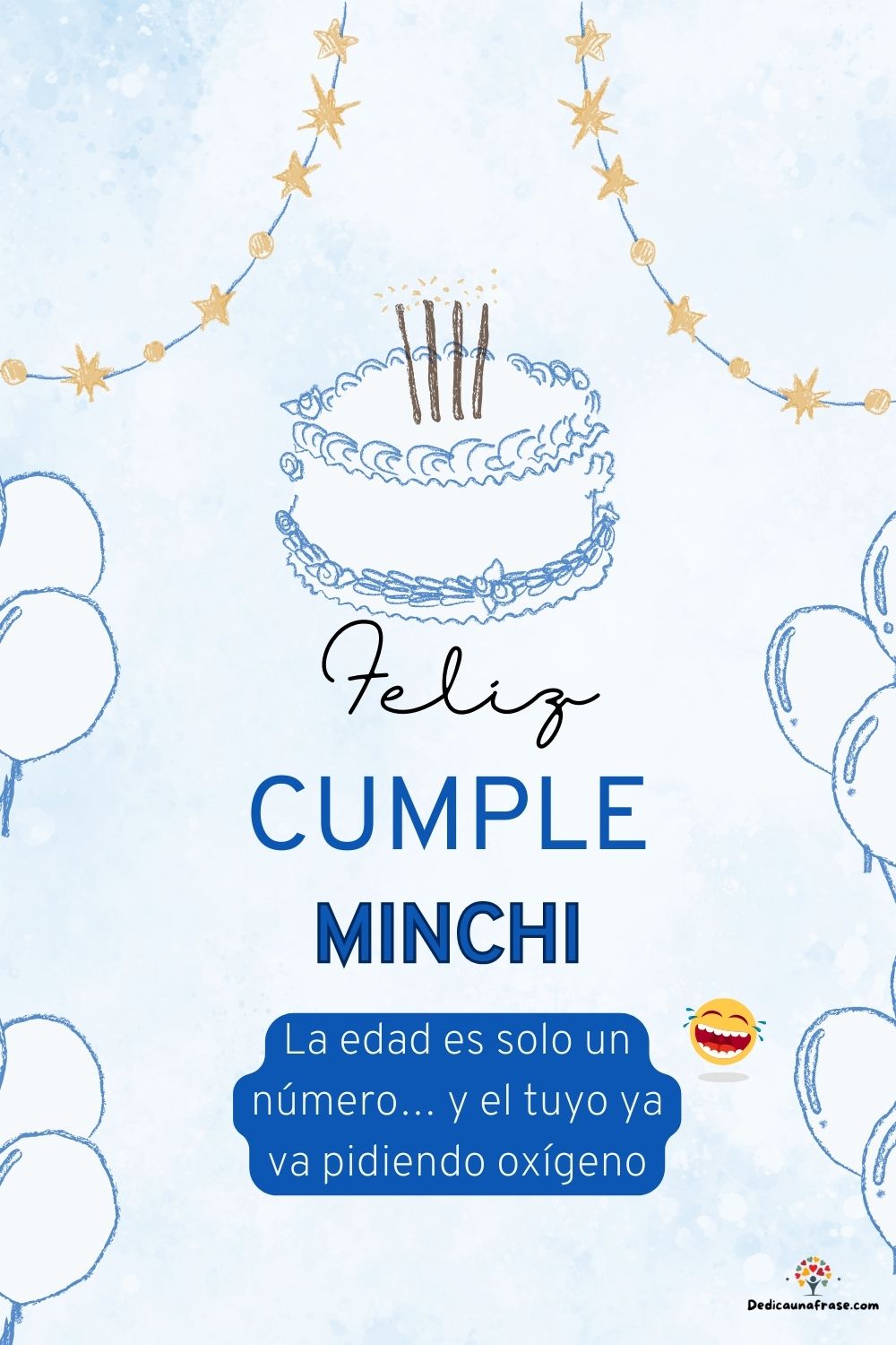 Minchi. La edad es solo un número… y el tuyo ya va pidiendo oxígeno ¡Feliz cumpleaños!