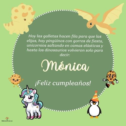 Mónica. Hoy las galletas hacen fila para que las elijas, hay pingüinos con gorros de fiest