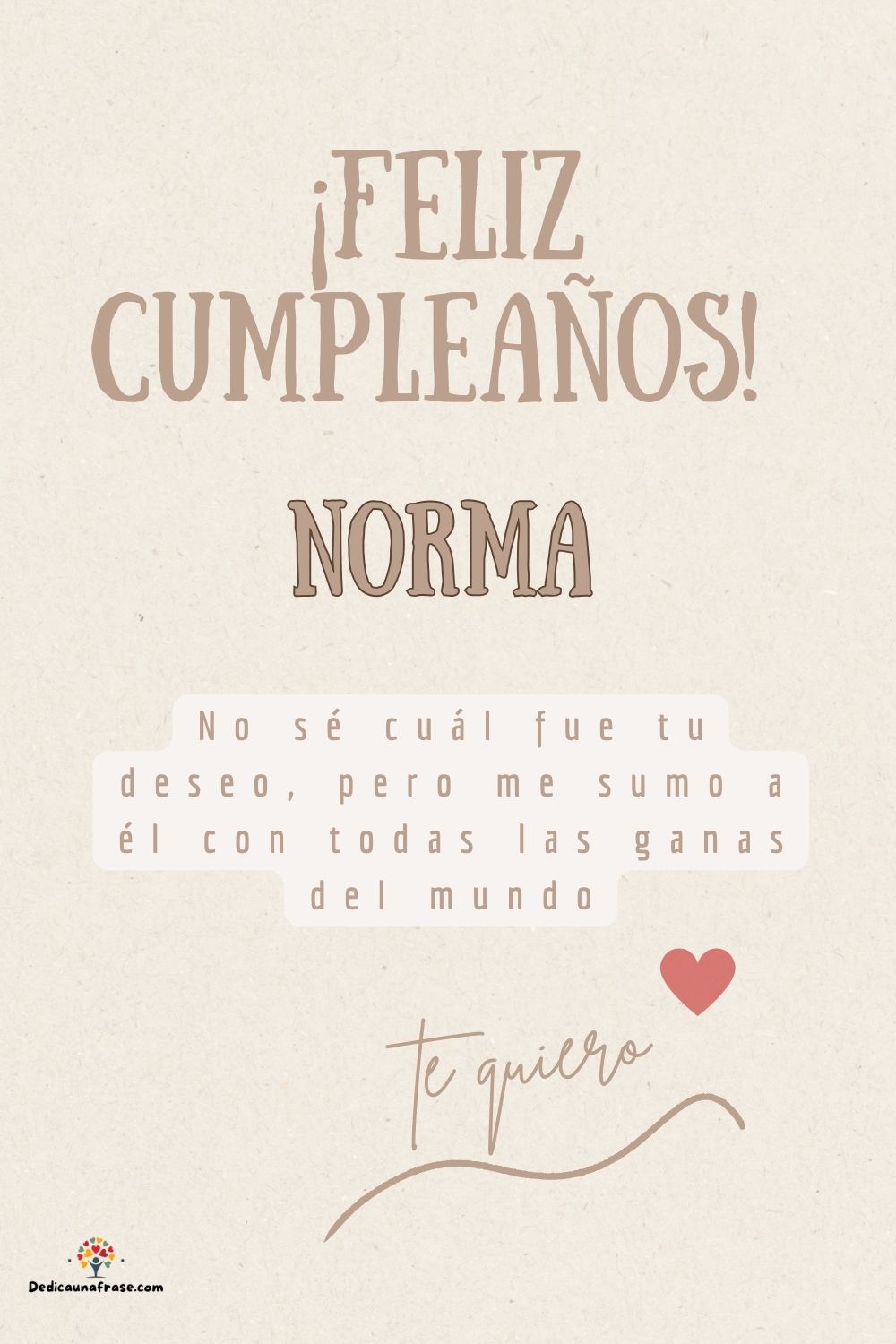 Norma. No sé cuál fue tu deseo, pero me sumo a él con todas las ganas del mundo ¡Feliz cum