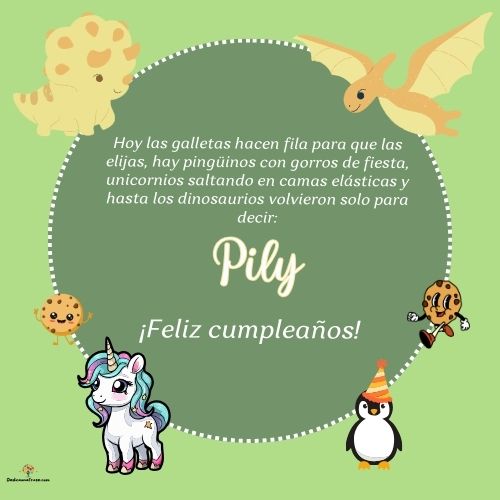Pily. Hoy las galletas hacen fila para que las elijas, hay pingüinos con gorros de fiesta,
