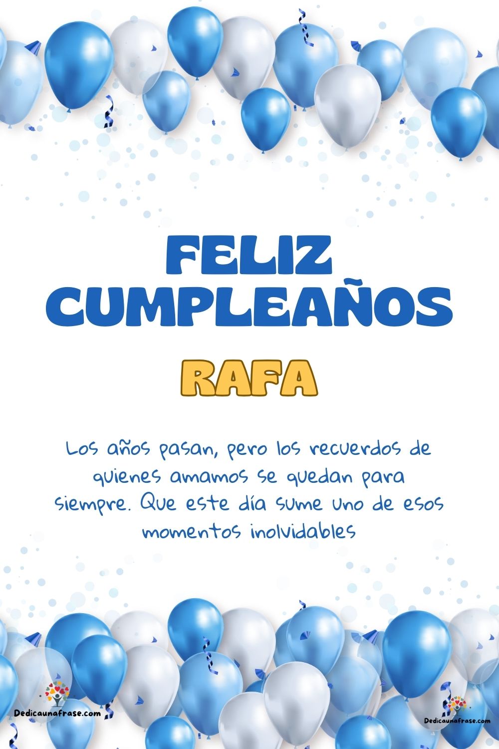 Rafa. Los años pasan, pero los recuerdos de quienes amamos se quedan para siempre. Que est