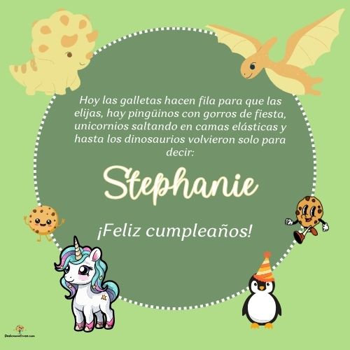 Stephanie. Hoy las galletas hacen fila para que las elijas, hay pingüinos con gorros de fi