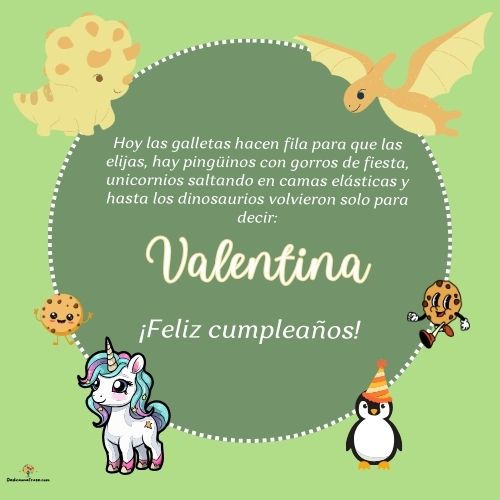 Valentina. Hoy las galletas hacen fila para que las elijas, hay pingüinos con gorros de fi