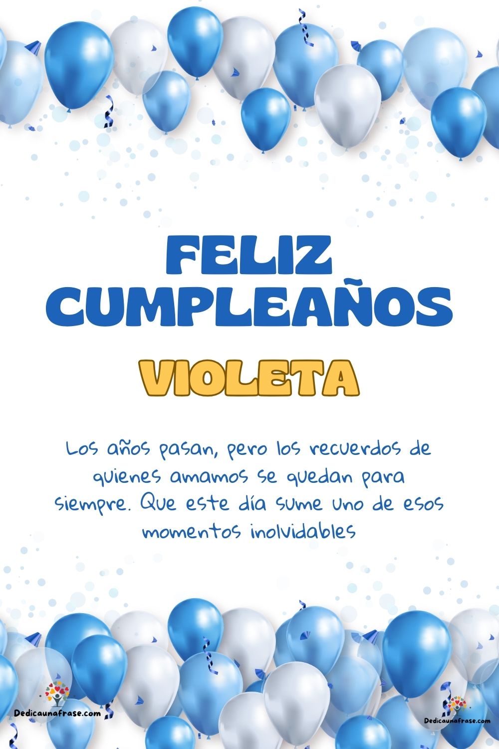 Violeta. Los años pasan, pero los recuerdos de quienes amamos se quedan para siempre. Que
