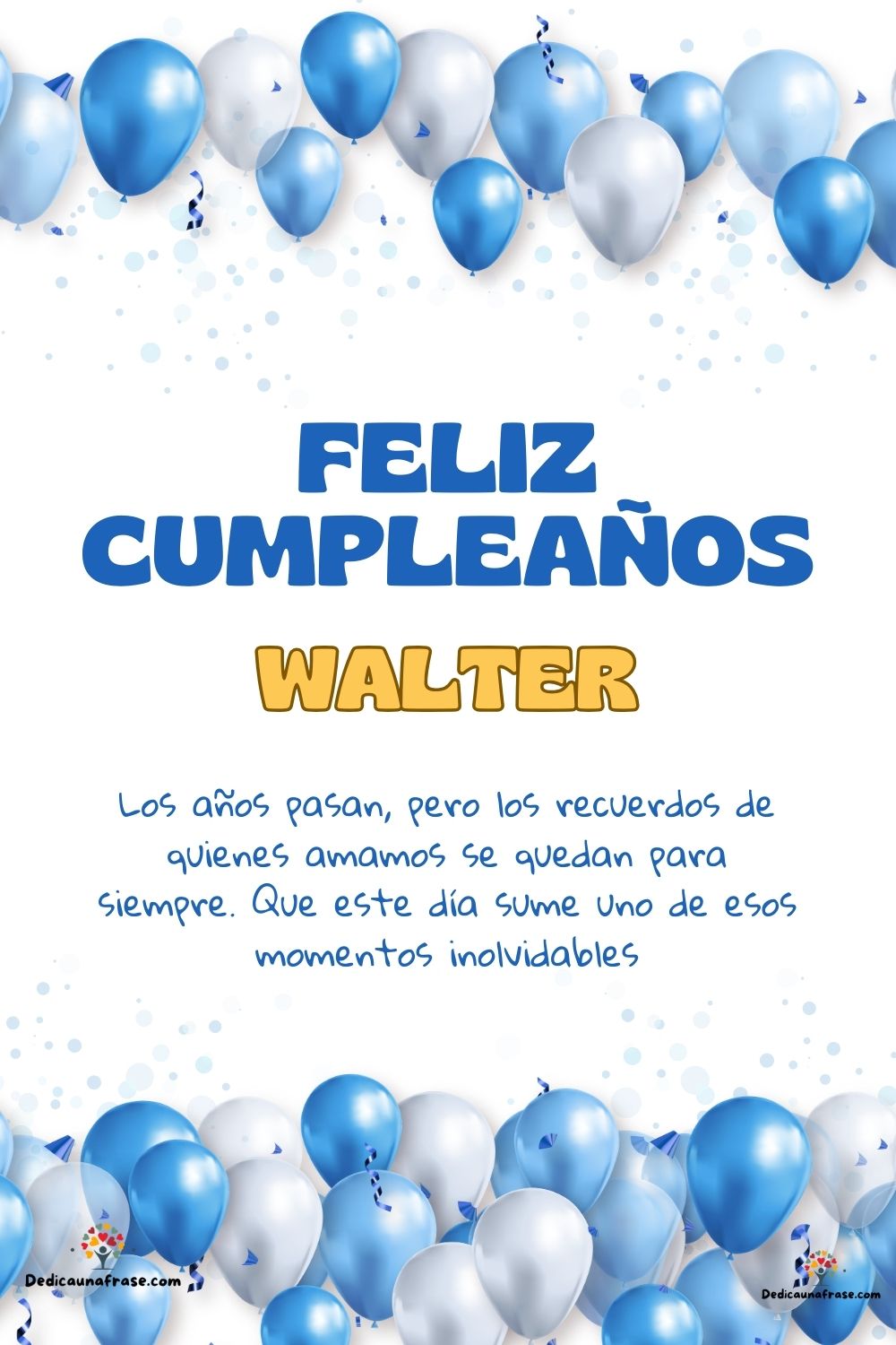 Walter. Los años pasan, pero los recuerdos de quienes amamos se quedan para siempre. Que e