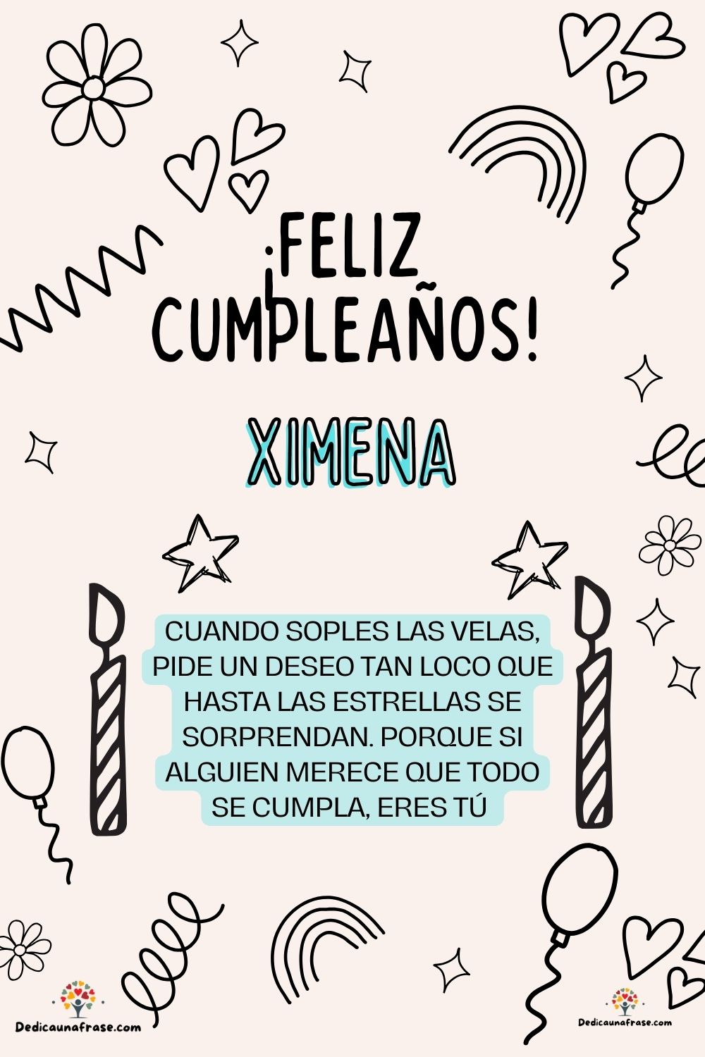 Wilma. Cuando soples las velas, pide un deseo tan loco que hasta las estrellas se sorprend
