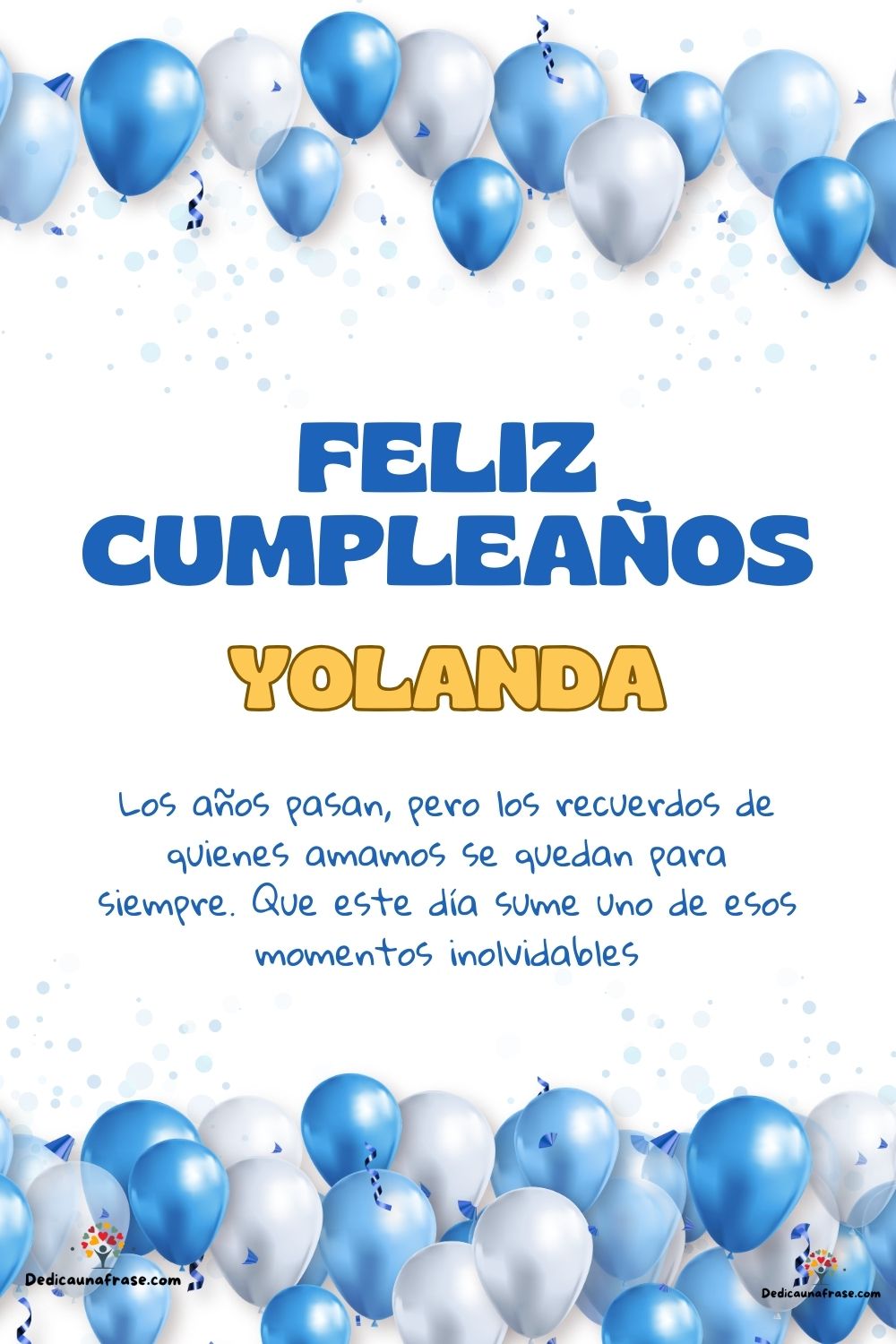 Yolanda. Los años pasan, pero los recuerdos de quienes amamos se quedan para siempre. Que