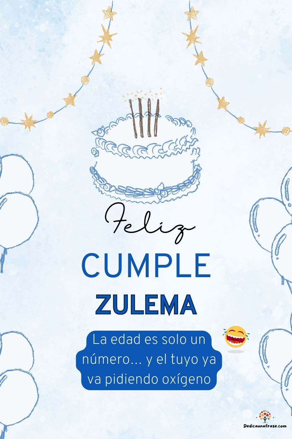 Zulema. La edad es solo un número… y el tuyo ya va pidiendo oxígeno ¡Feliz cumpleaños!